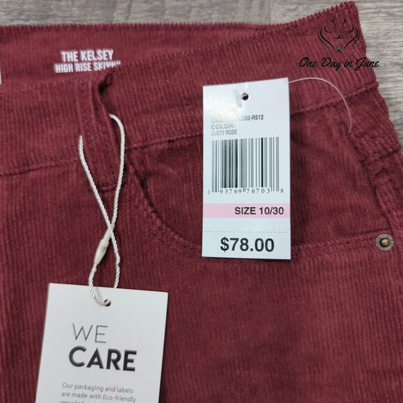 Kenzie The Kelsey High Rise Skinny Corduroy Pants Size 10 - Picture 2 of 6